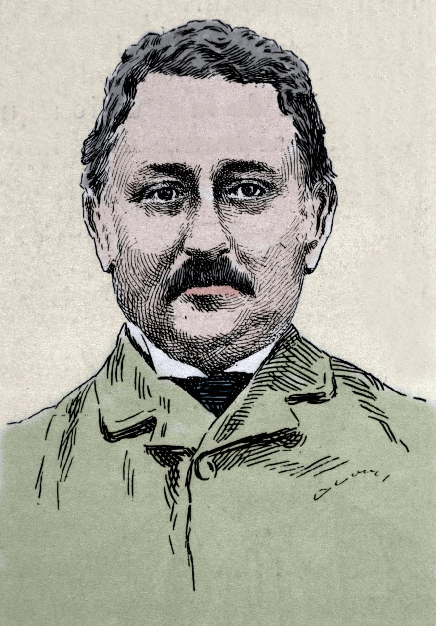 Cecil John Rhodes (1853-1902) İngiliz işadamı ve sömürge yöneticisinin portresi. by Unknown artist
