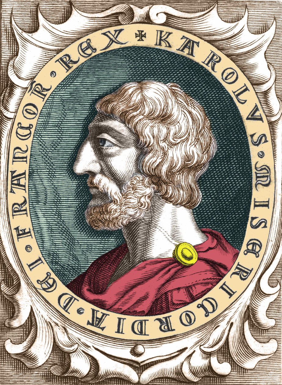 Charlemagne veya Büyük Charles I (742 - 814) Frank Kralı