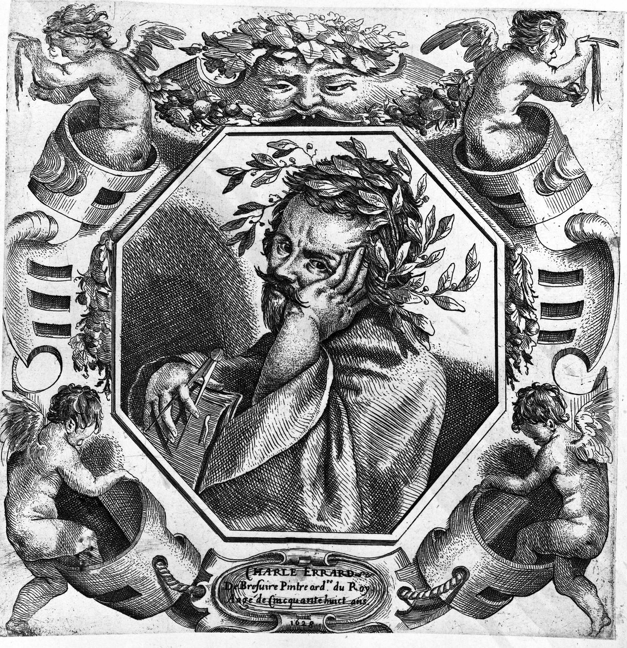 Charles Errard (1606-1689), Fransız ressam, ressam ve mimar portresi by Unknown artist