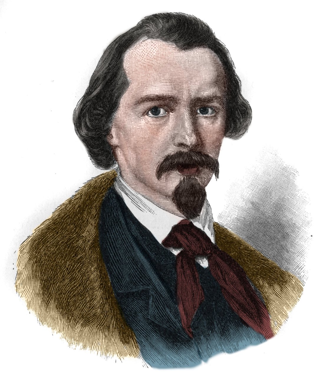Emanuel von Geibel (1815-1884) Alman şair ve oyun yazarı portresi. by Unknown artist