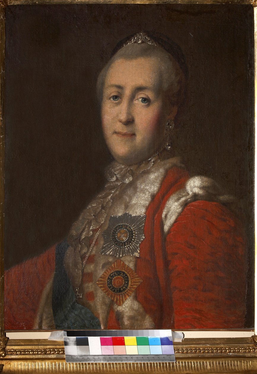 İmparatoriçe Catherine II (1729-1796), Anonim Portresi. Tuval üzerine yağlı boya, 18. Yüzyılın İkinci Yarısı, Devlet Müzesi A.S. Puşkin, Moskova by Unknown artist