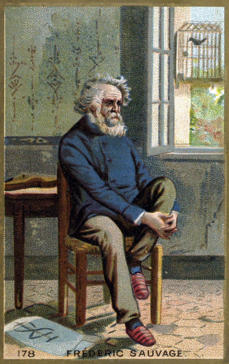 Frédéric Sauvage (1786 - 1857), Fransız mucit portresi. by Unknown artist