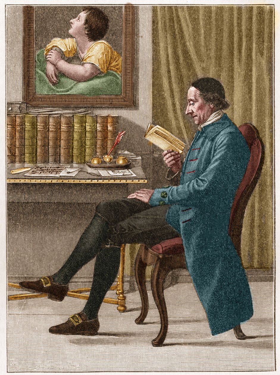 Johann Kaspar Lavater veya Gaspard Lavater (1741-1801), İsviçreli ilahiyatçı ve fizyonomi üzerine yaptığı çalışmalarla tanınan Almanca konuşan yazar portresi. by Unknown artist