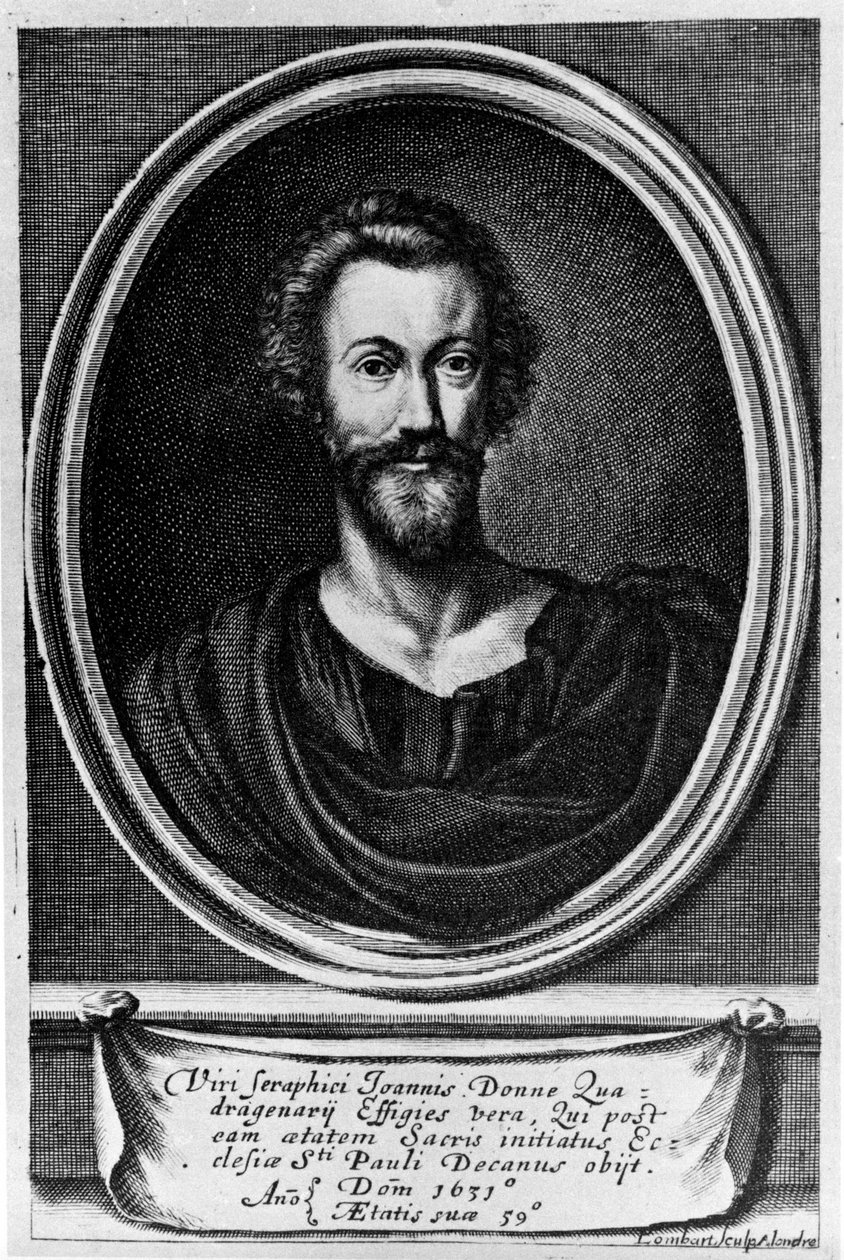 John Donne (1572-1631) İngiliz şair portresi. by Unknown artist