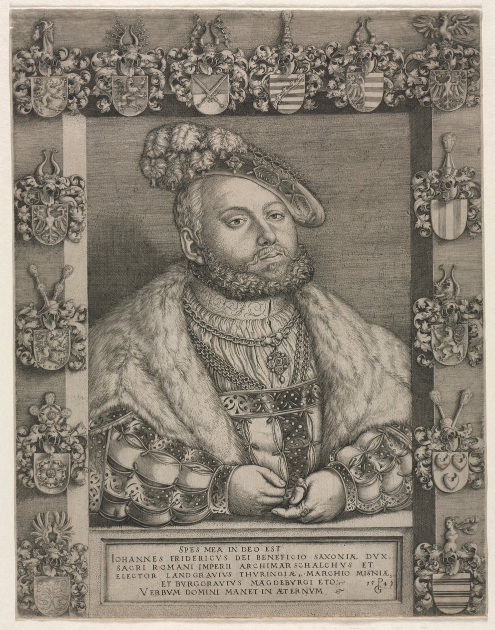 John Frederick I'in Portresi, "Muhteşem", Saksonya Seçmeni by Unknown artist