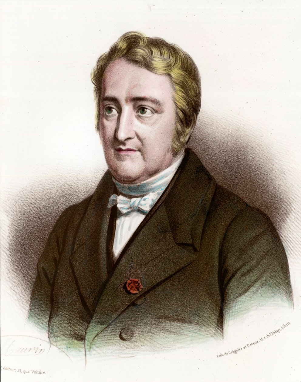 Joseph Pelletier (1788 - 1842) Fransız kimyager portresi. 19. yüzyılın gravürü. Özel koleksiyon. by Unknown artist