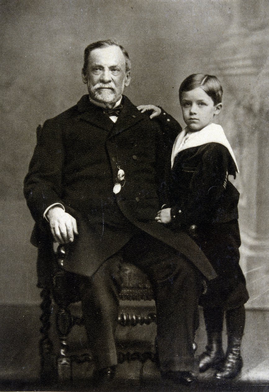 Louis Pasteur (1822 - 1895) ve torunu Louis Pasteur Vallery - Radot