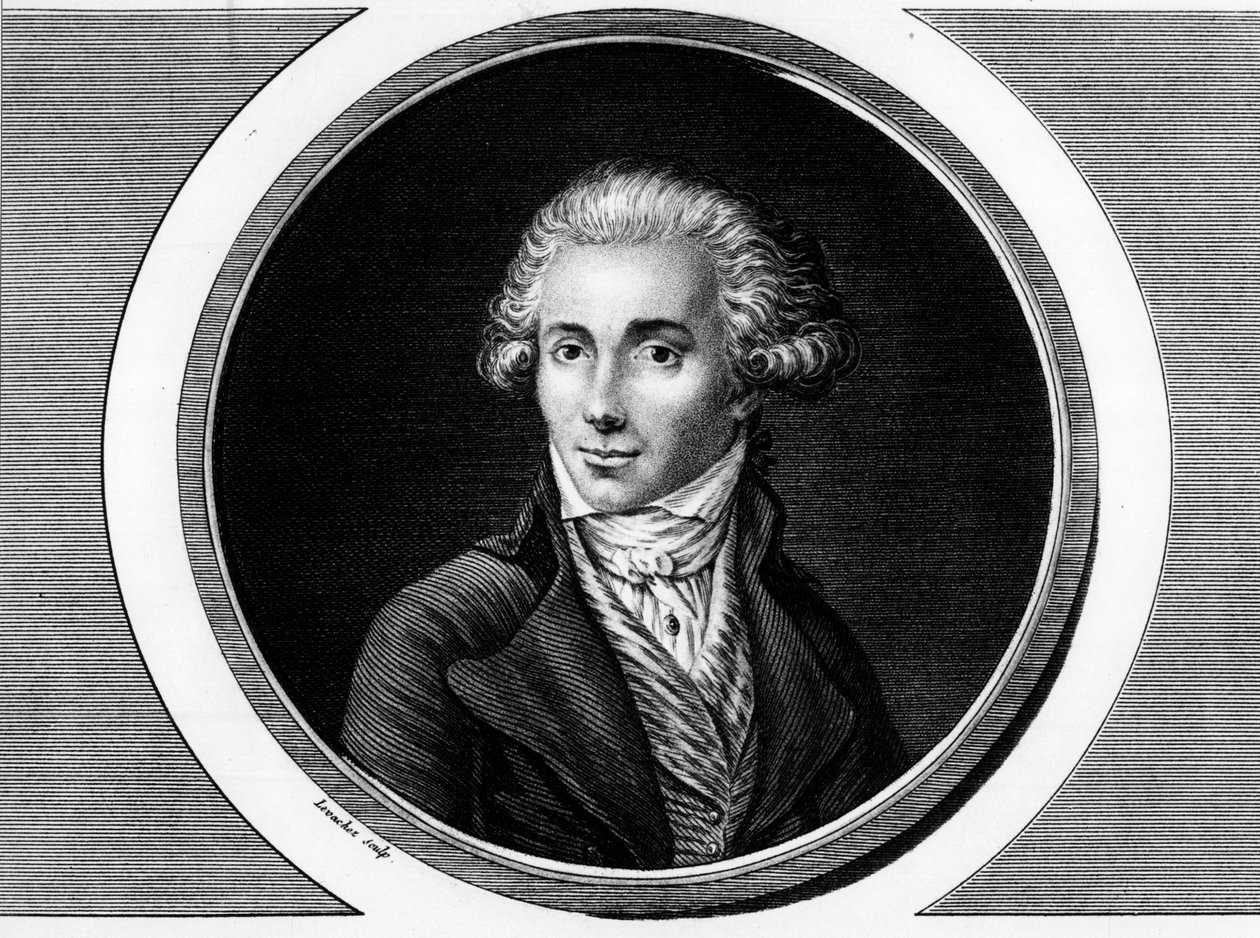 Marguerite Elie Guadet, Fransız politikacı (1758-1794) portresi. “” Üç cilt halinde Fransız devriminin tarihi resimlerinin tam koleksiyonunda gravür.””” 1804. by Unknown artist