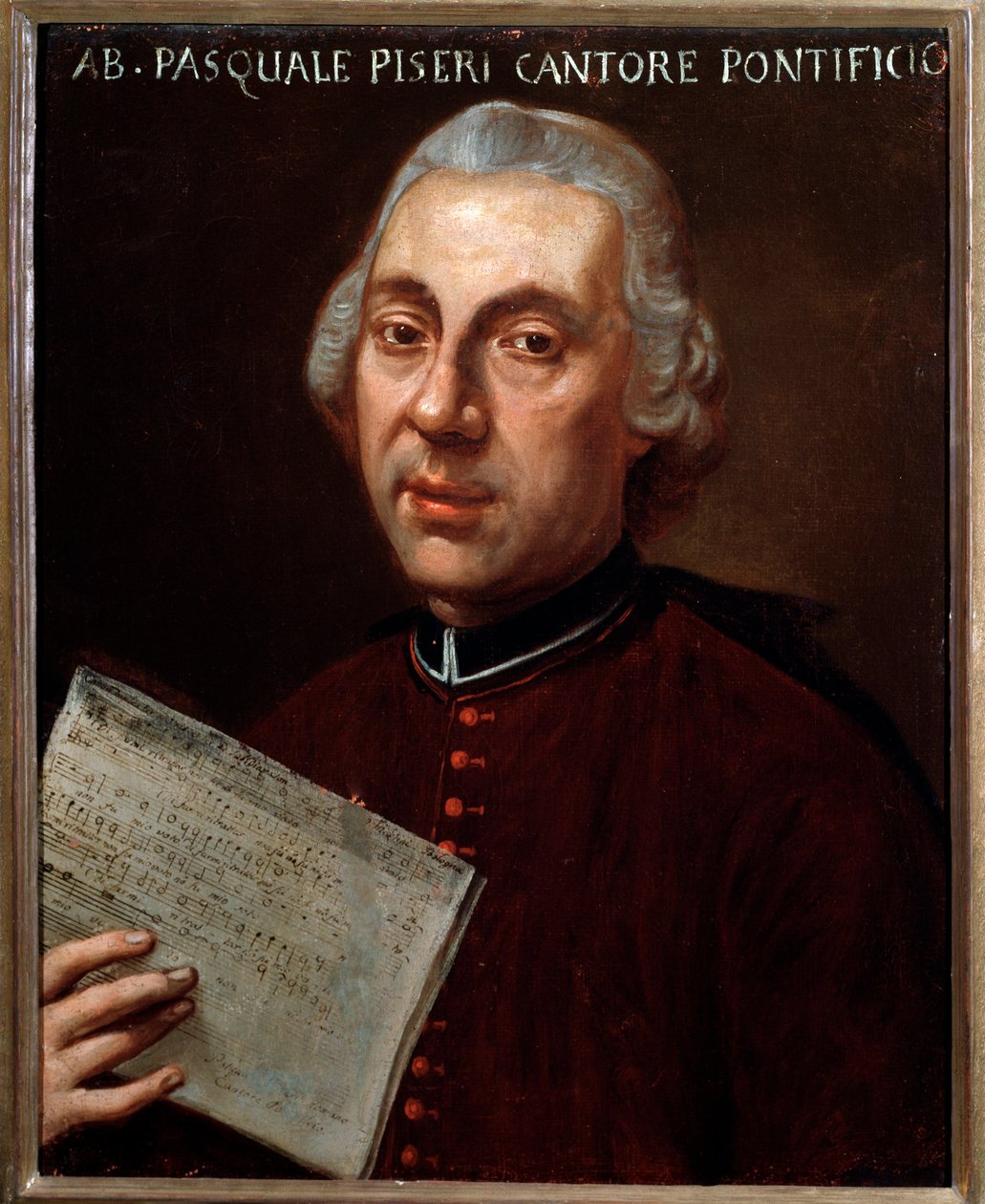 Pasquale Piseri (Pisari) (1725-1778) İtalyan besteci Anonim tablosunun portresi. 18. yüzyıl Bologna, sivil müzik müzesi by Unknown artist