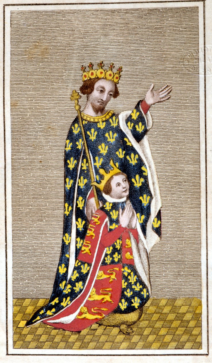 Richard III (1452 - 1485) çocuğu ve babası Richard of York'un portresi. 18. yüzyılın sonundan gravür. Biblioteca di Brera, Milano. by Unknown artist