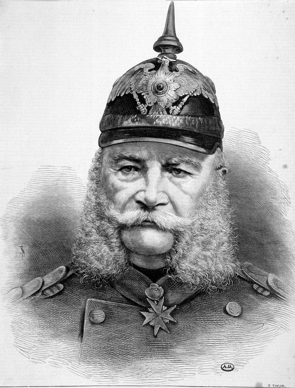 William Friederich Ludwig 1., Prusya Kralı ve Almanya İmparatoru (1797-1888) portresi. by Unknown artist
