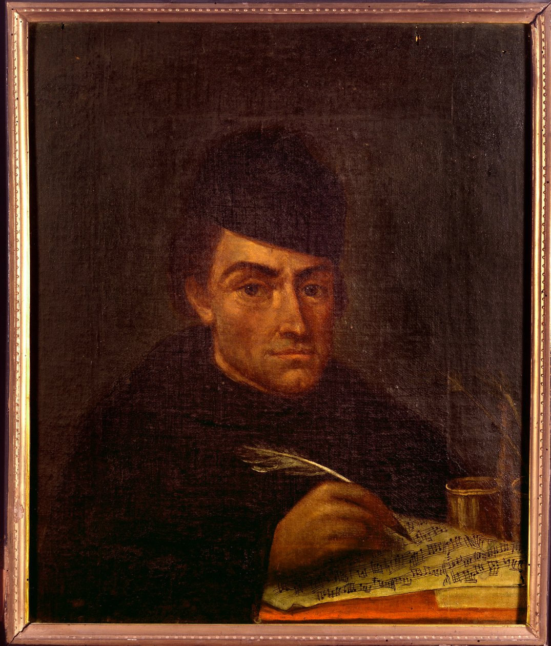 Babası Francesco Antonio Calegari, İtalyan barok müzik teorisyeni, besteci ve rahip portresi (resim by Unknown artist