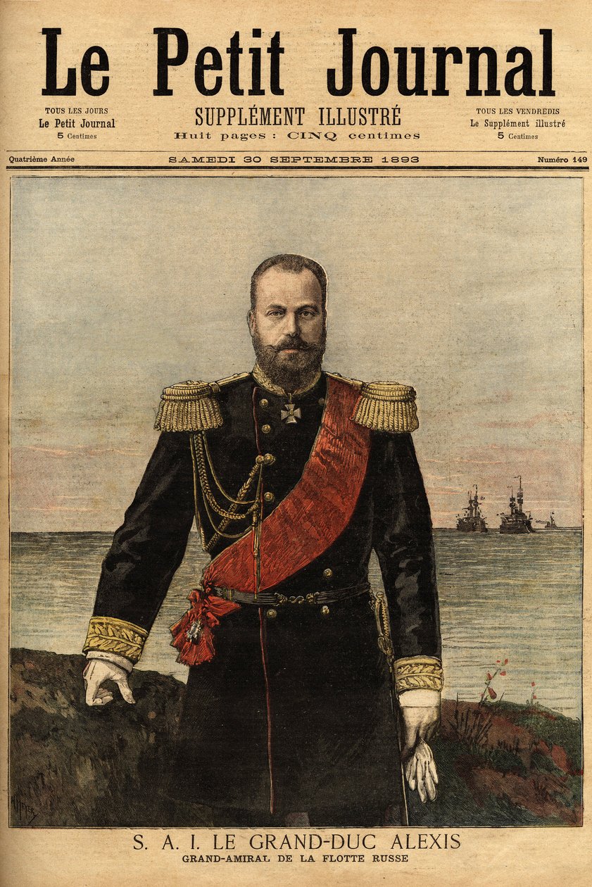 Fransa ile müttefik Rus filosunun büyük amiralinin portresi, Çar Alexander II