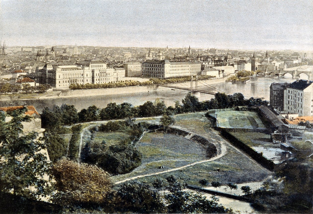 Prag, genel görünüm, 19. yüzyıl sonu by Unknown artist