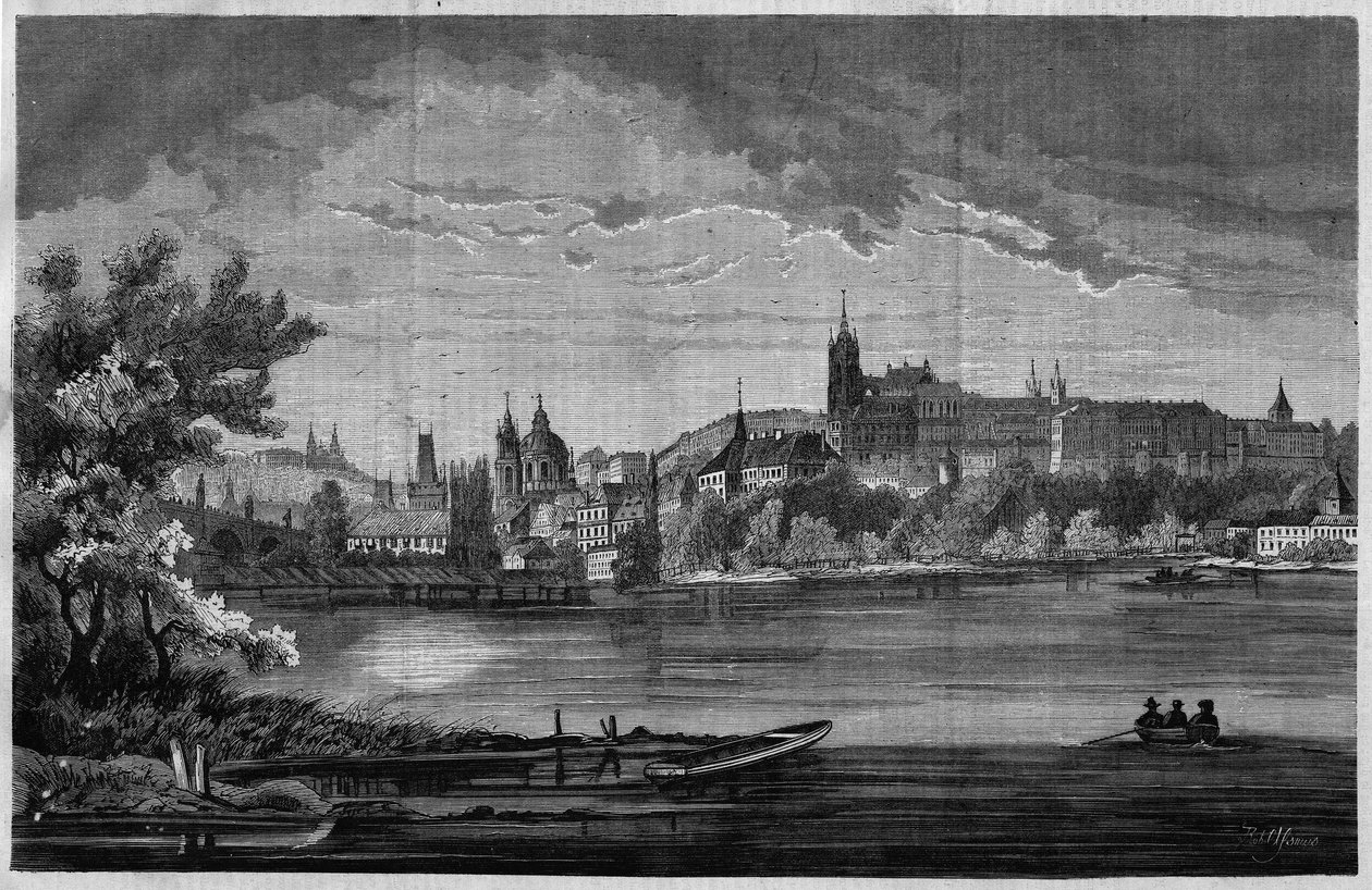 Prag, Saint Nicholas de la Kleinseite kilise bölgesinin ve kraliyet sarayının, 3 kilisenin, bir manastırın ve Saint Guy