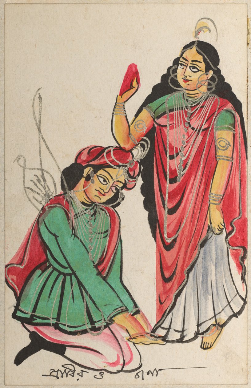 Pravira Jana'nın Ayaklarında Diz çökmüş by Unknown artist