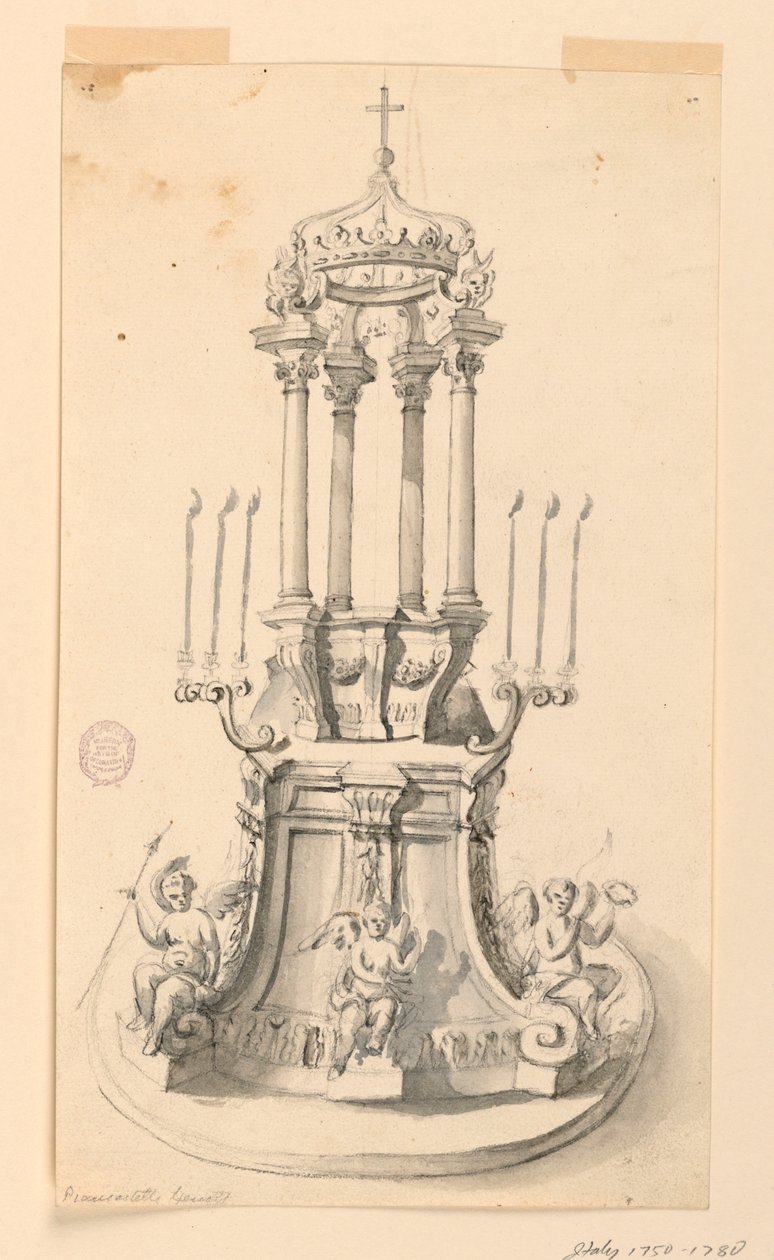 Proje: Ev Sahibinin (veya bir kalıntının) sergilenmesi için bir iskele by Unknown artist
