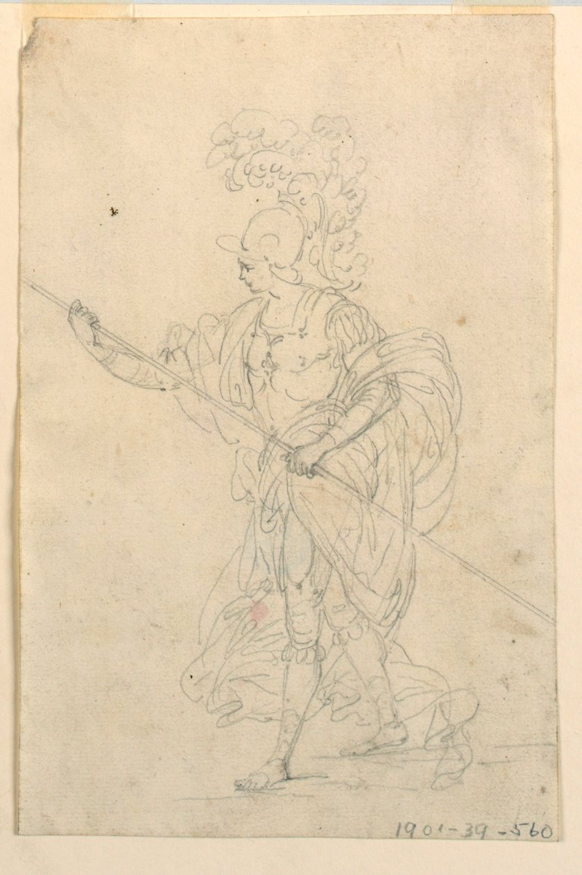 Klasik Bir Savaşçının Tiyatro Kostümü Projesi by Unknown artist