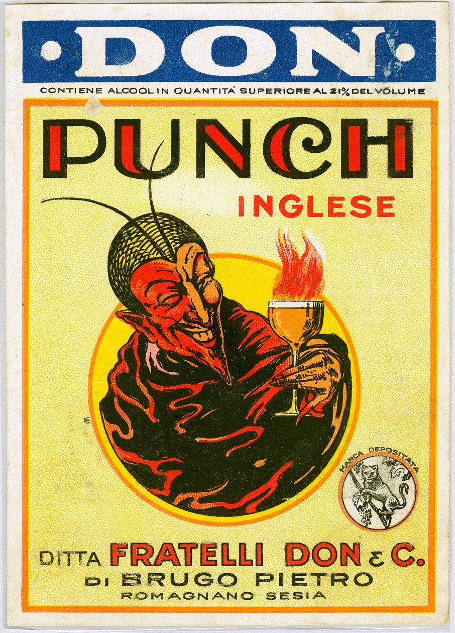 İngiliz alkol reklamını şeytanla yumruklayın (Chromolithography) by Unknown artist