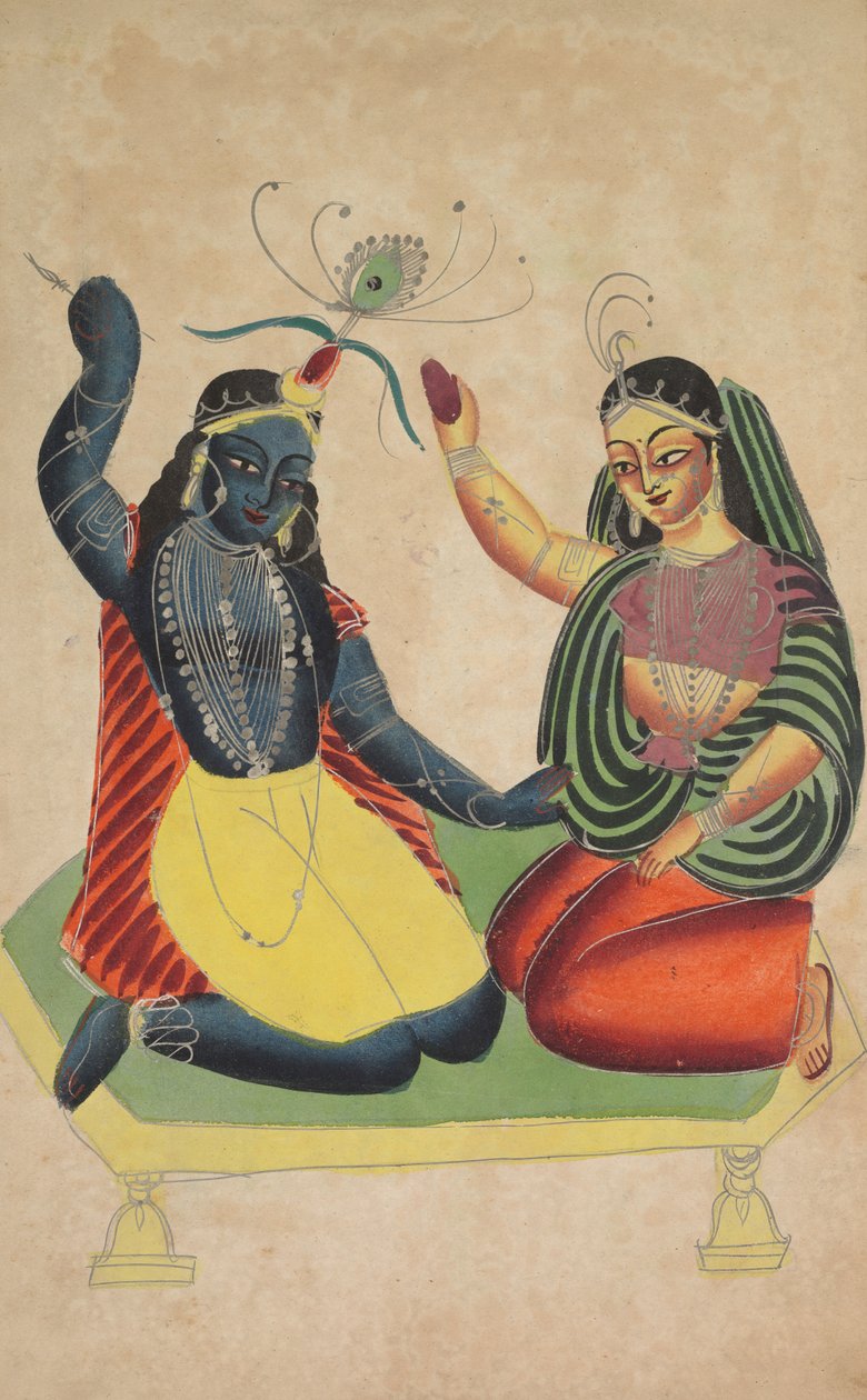 Radha ve Krishna (ters) by Unknown artist