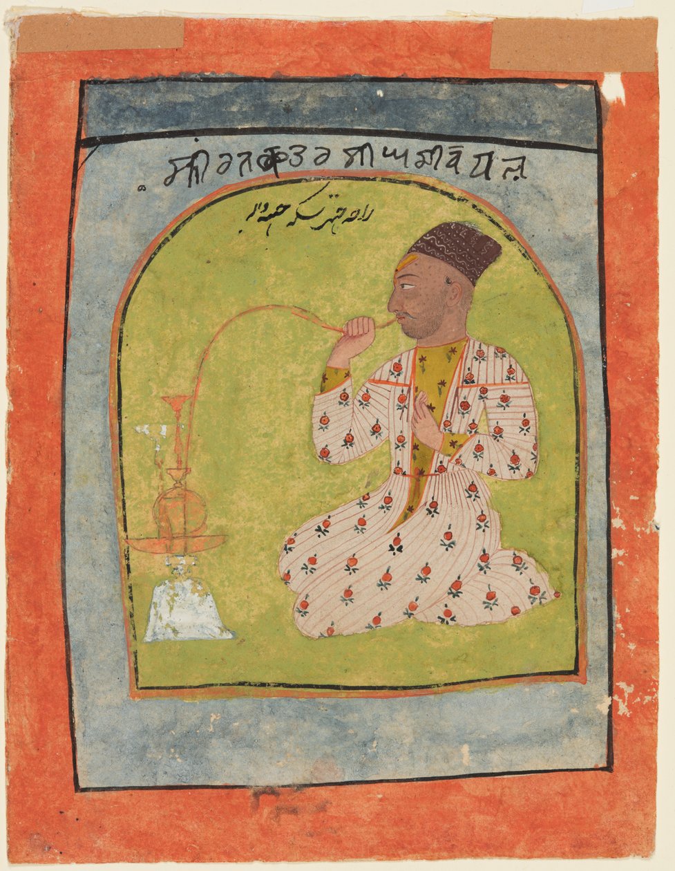 Raja Chattar Singh sigara içiyor by Unknown artist