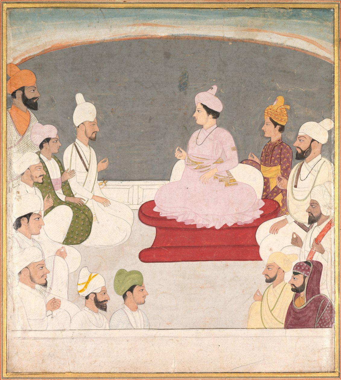 Raja Sansar Kangralı Chand ve Saraylılar by Unknown artist