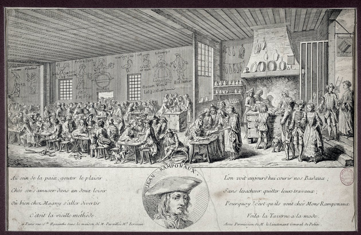 Ramponaux tavernası Bu popüler kabare Jean Ramponaux (Ramponneau veya Ramponeau) tarafından kurulmuştur. by Unknown artist