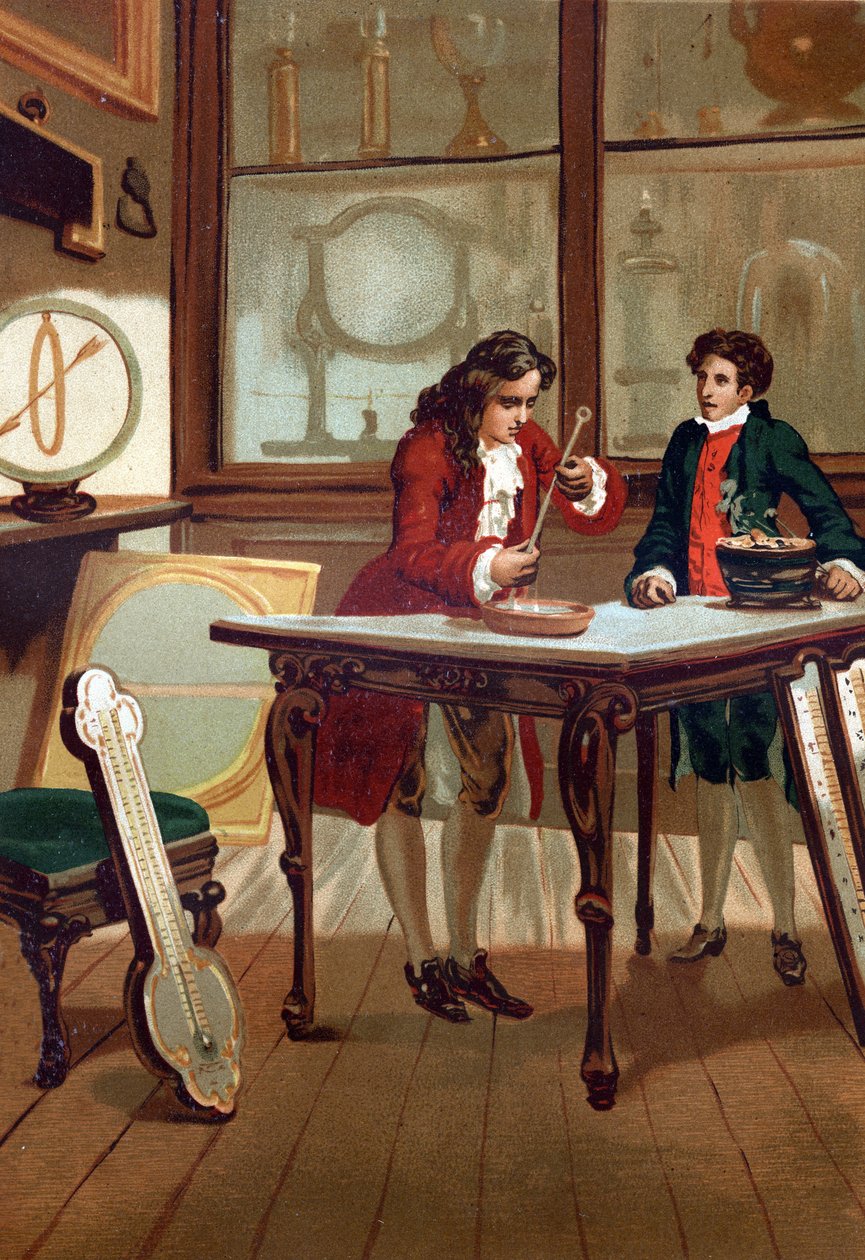 René Antoine Ferchault de Réaumur (1683-1757), Fransız kimyager ve fizikçi, termometresini 1730