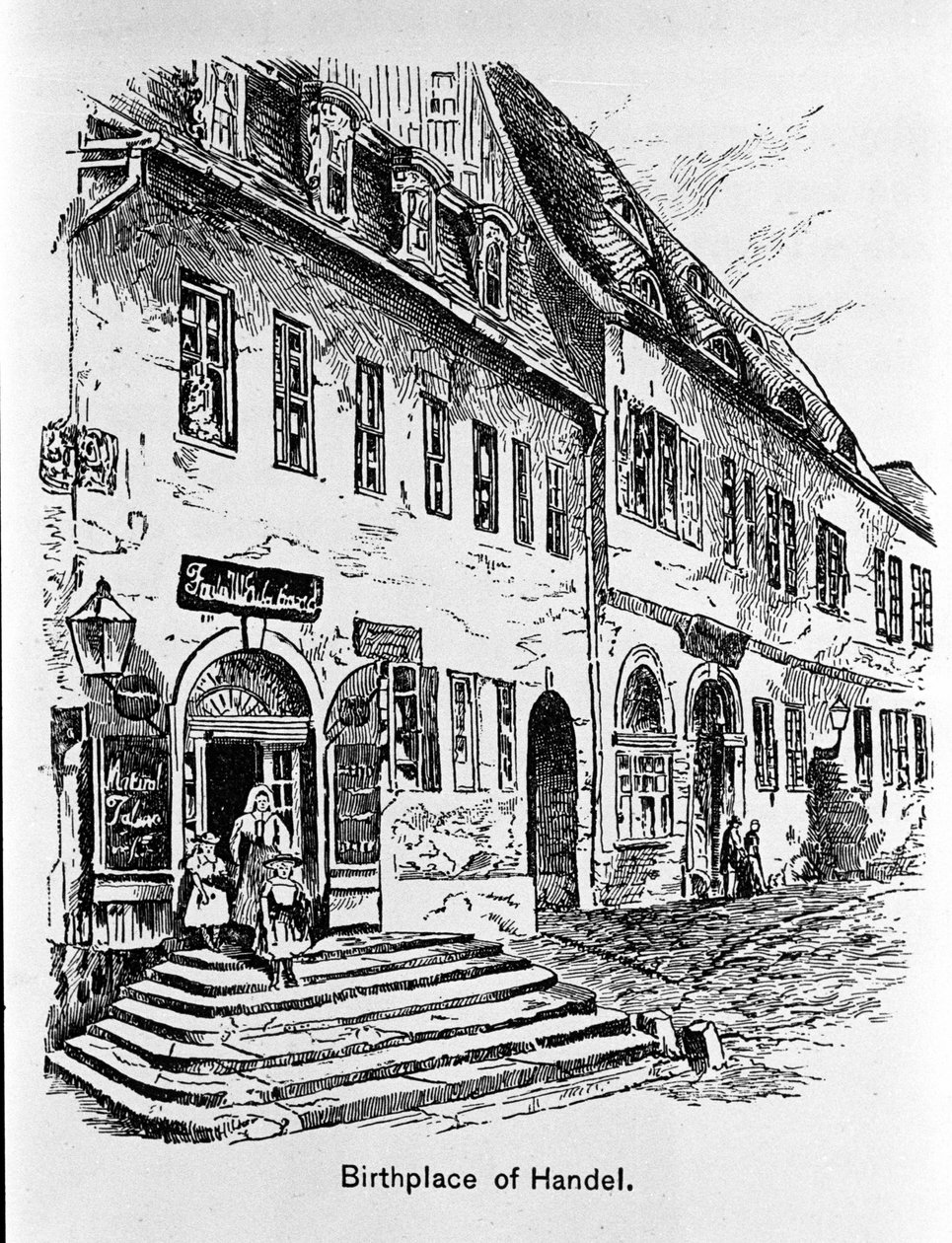George Frederick Handel'in doğduğu evin temsili (Georg Friedrich Handel by Unknown artist