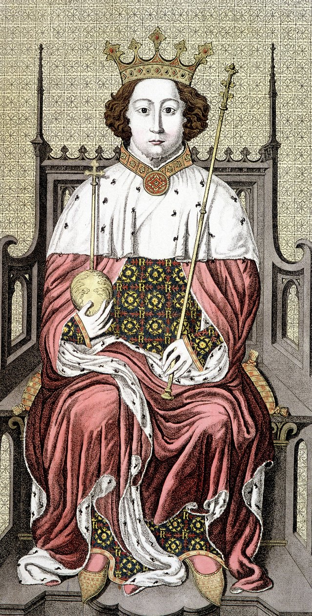 Richard II. (1367-1400). İngiltere Kralı. 18. yüzyıl gravürü. by Unknown artist