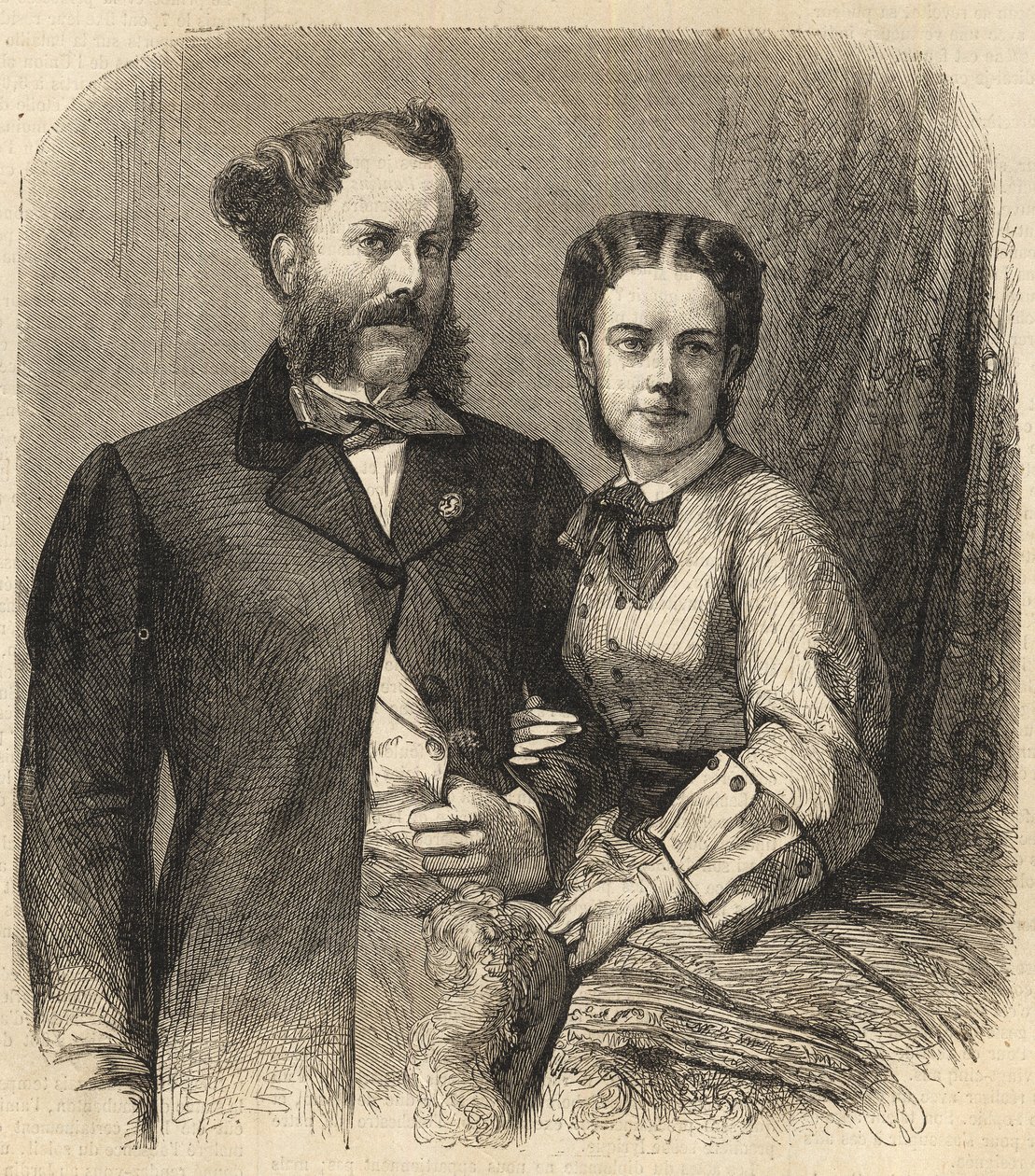 Richard Klemens von Metternich (1829-1895) ve Pauline Metternich (Pauline Clementine Marie Walburge, Kontes Sandor von Szlavnicza - Metternich-Winneburg zu Beilstein Prensesi) (1836-1921) - 1864