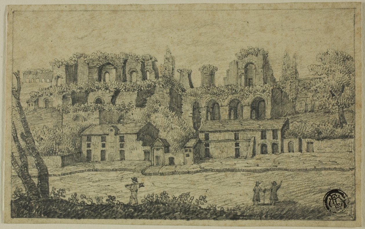 Roma Harabeleri ile Nehir Manzarası by Unknown artist