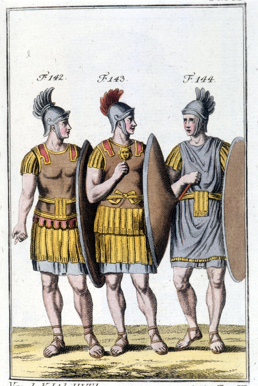 Roma lejyonerleri. 19. yüzyılın başlarında gravür. by Unknown artist