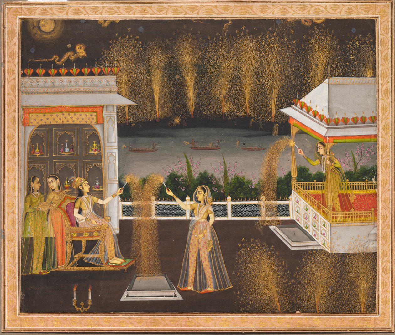 Diwali Kutlayan Kraliyet Kadınları by Unknown artist