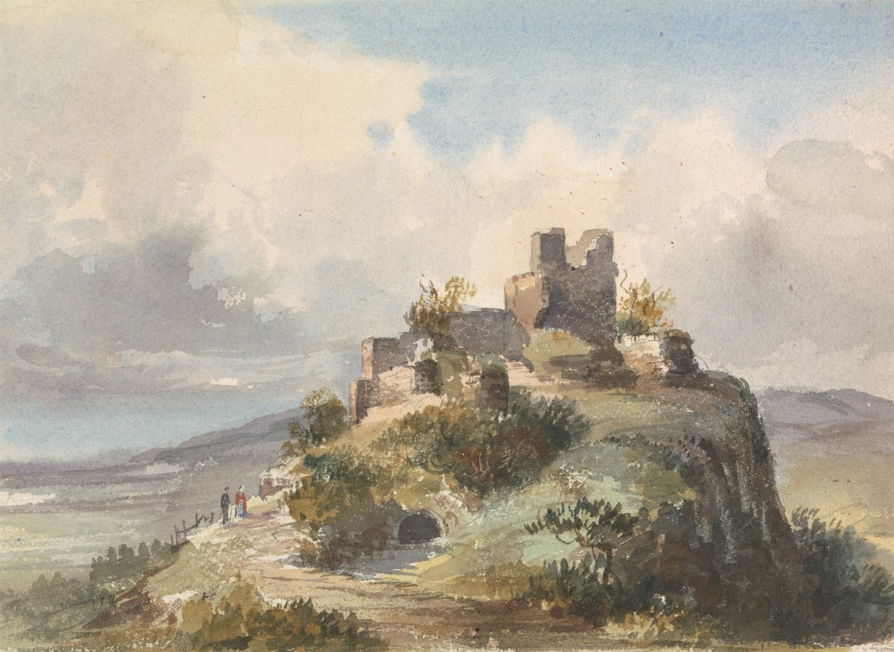 Bir Tepenin Üstündeki Harabeler by Unknown artist