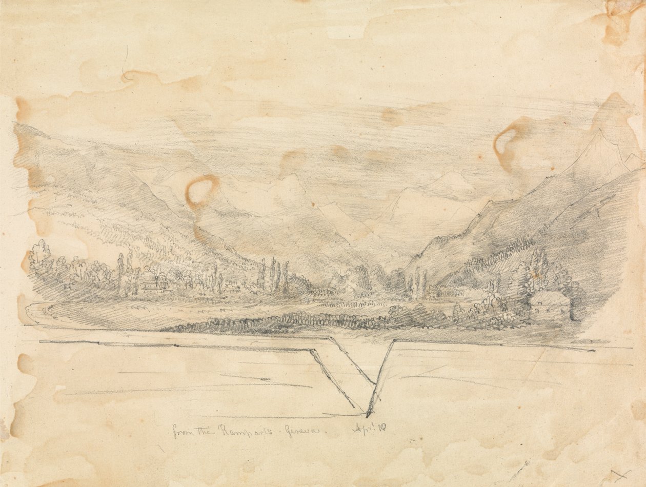 Uzaktaki Dağlarla Kırsal Manzara by Unknown artist
