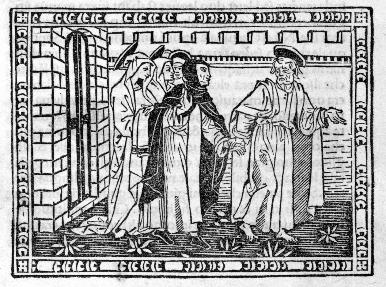Aziz Petrus, Savonarola (Jerome Savonarola) (1452 - 1498) tarafından yönetildi - 23/4/1496 tarihli “” Vahiy Özeti” nde. by Unknown artist
