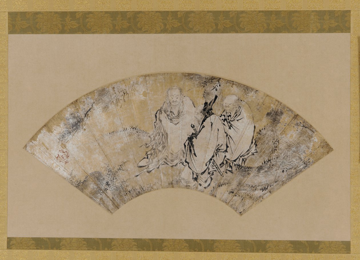 Bir çam ağacının altında Sakyamuni, Konfüçyüs ve Lao-tzu by Unknown artist