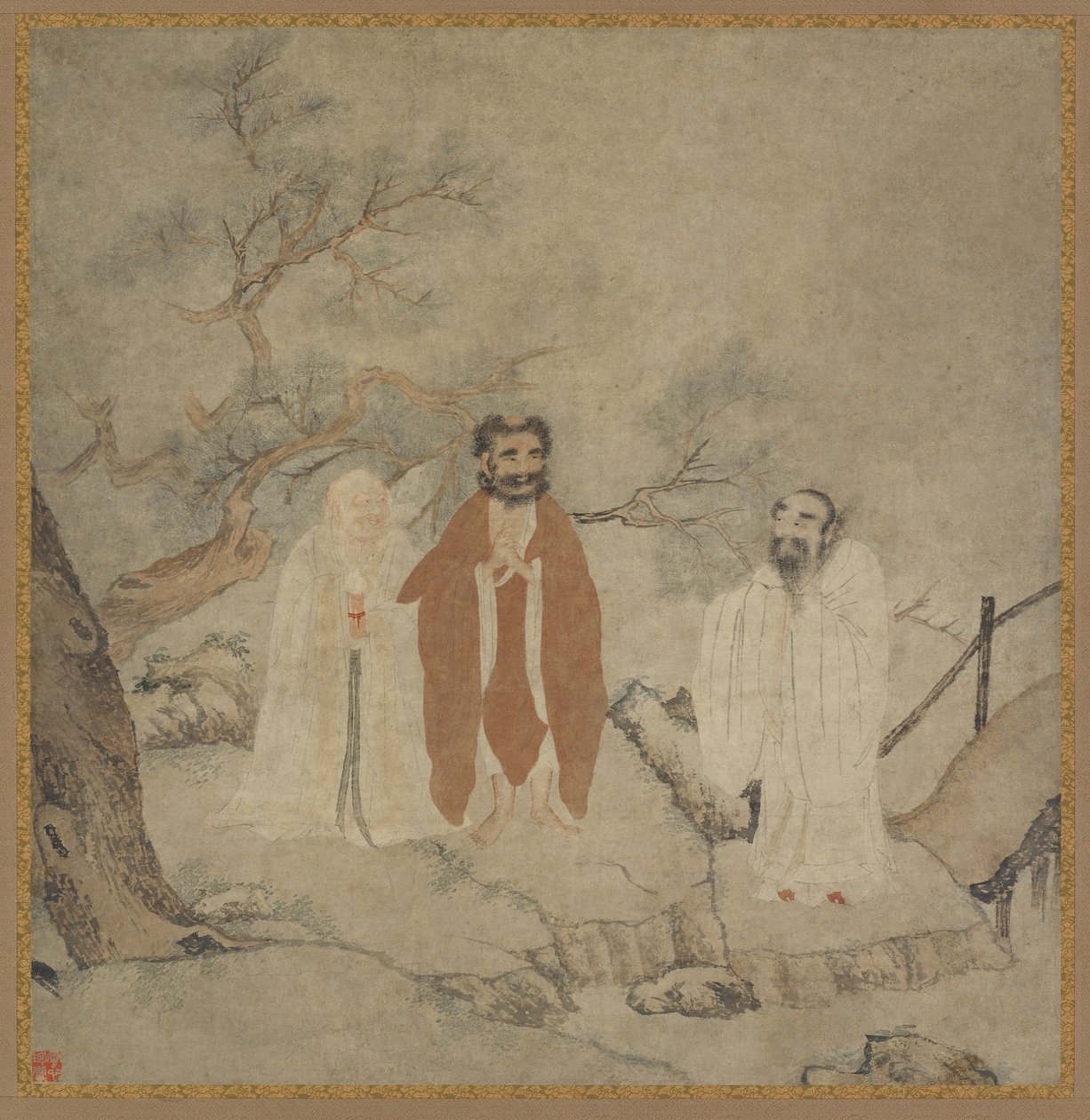 Sakyamuni, Lao Tzu ve Konfüçyüs by Unknown artist