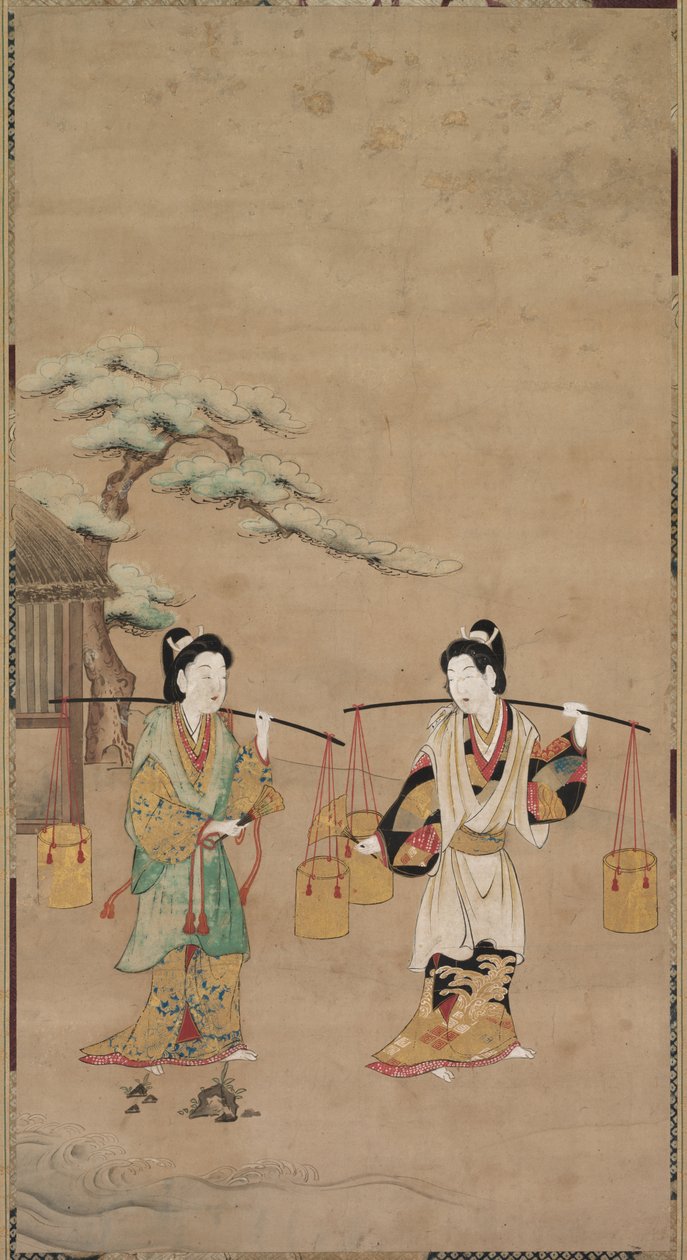 Noh Play'den bir sahne by Unknown artist