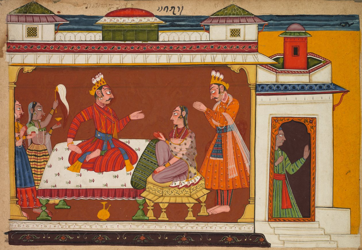 "Shangri" Ramayana'dan (Tarih veya Rama) sahne by Unknown artist