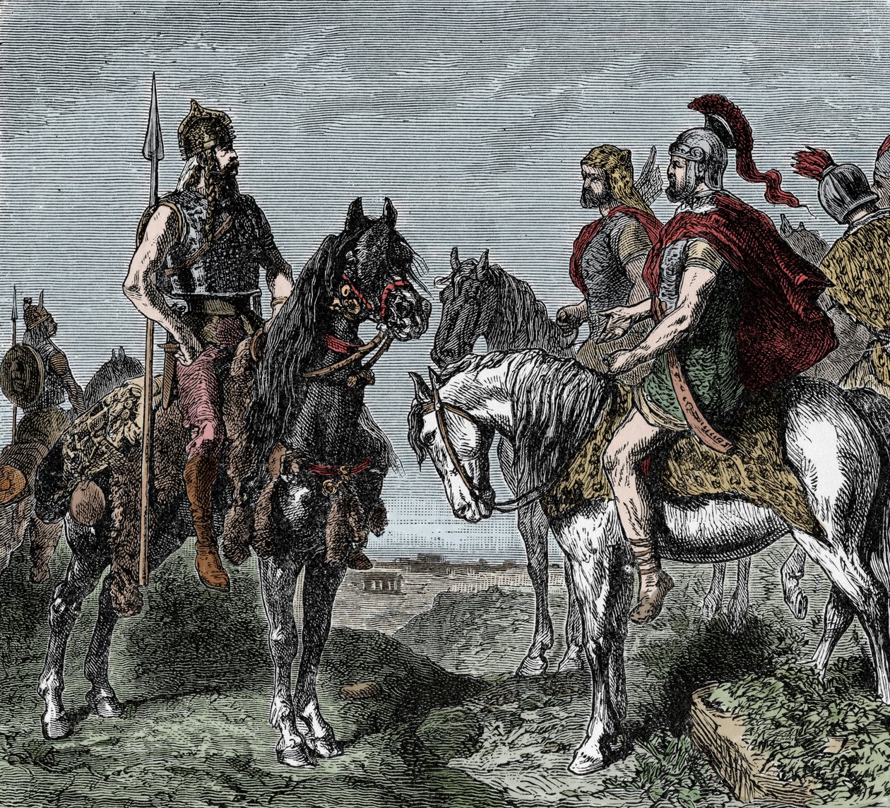 İkinci Pön Savaşı: Galyalılar Hannibal Lehine Yükselmeyi Reddetti - İkinci Pön Savaşı (MÖ 218-202): Galyalılar, Hannibal Barca (MÖ 247-181) ile ilişki kurmayı reddediyor by Unknown artist