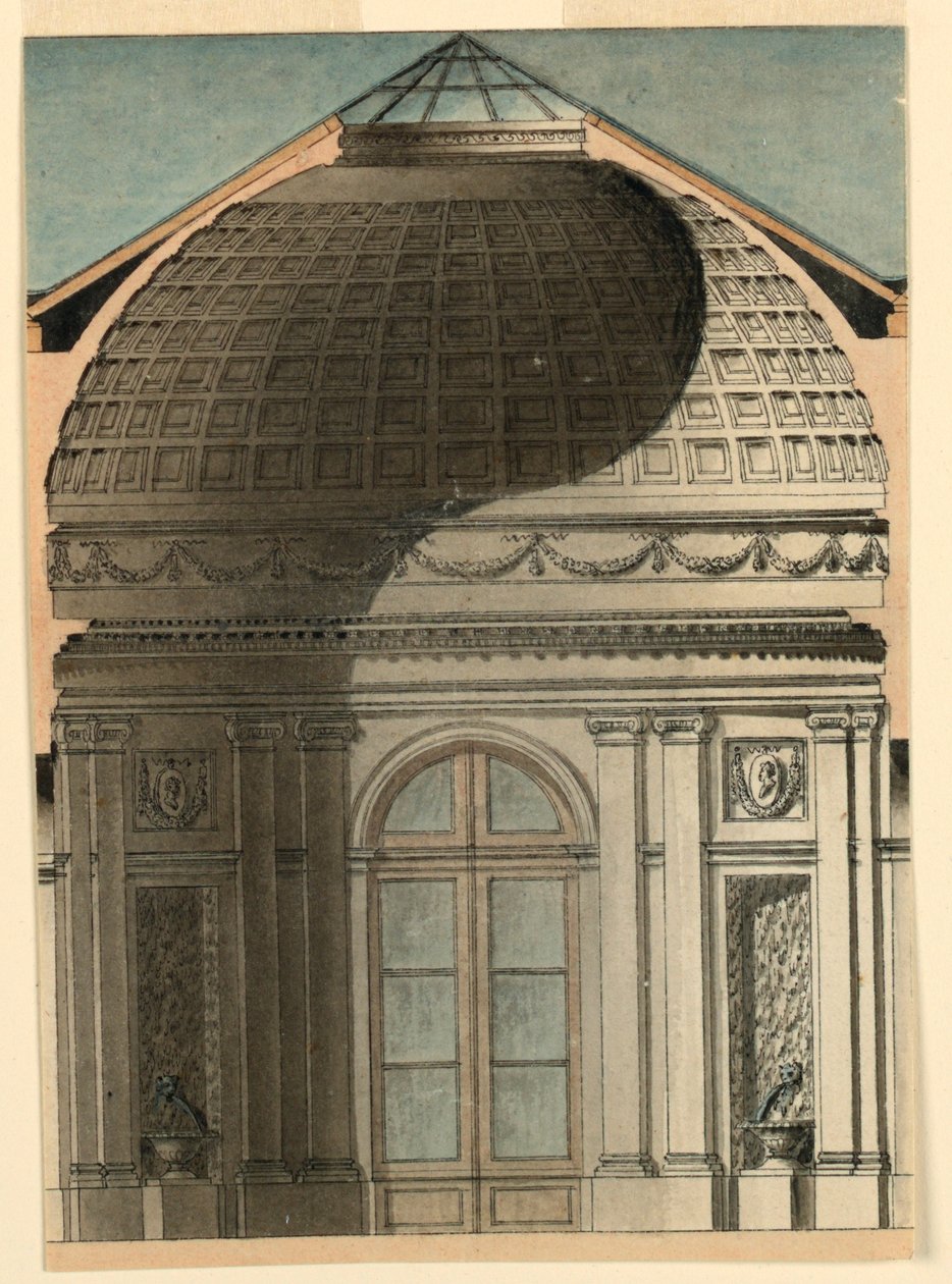 Dairesel Pavyonun Kesiti by Unknown artist