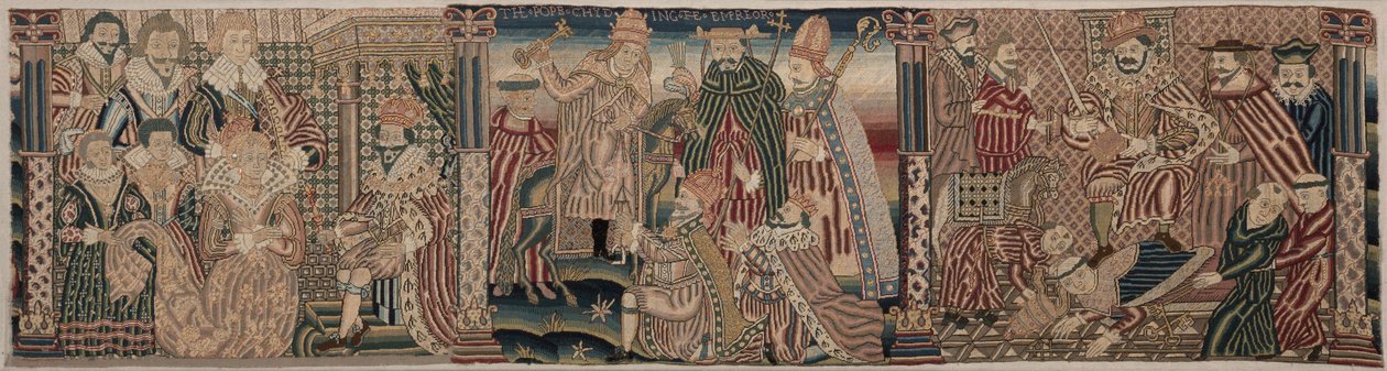 İşlemeli Frizden Bir Kesit: Ahasuerus ve Esther, Papa