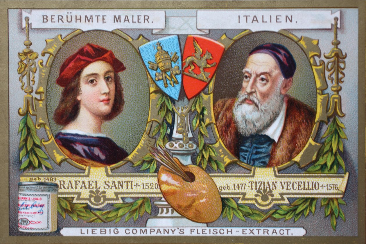 Ünlü ressamlar Rafael Santi ve Tiziano Vecellio'nun tablo serisi, İtalya by Unknown artist