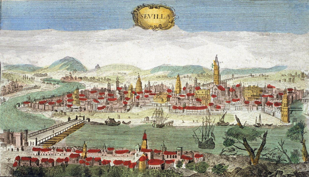 Sevilla - Sevilla Görünümü - İspanya 18. Yüzyıl - by Unknown artist