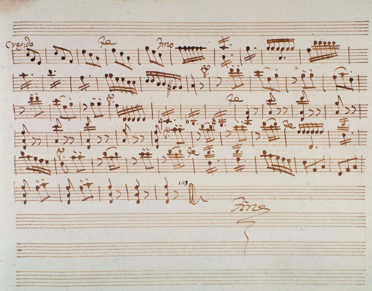Mithridate, King of the Pont, Mozart'ın operasının açılışındaki ilk keman için notalar sayfası (1770) by Unknown artist