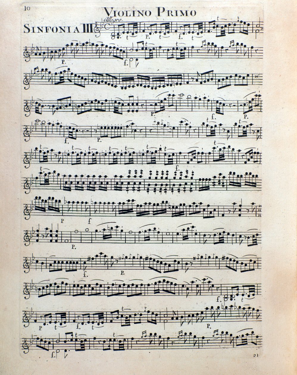 Senfoni no.lu keman için notalar sayfası. 3 tarafından Christian Cannabich by Unknown artist