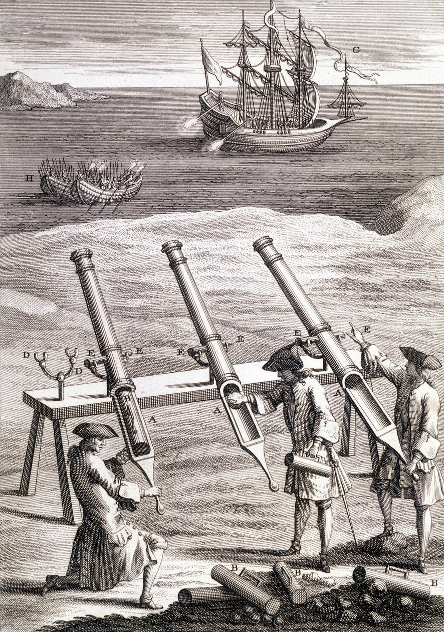 Gemiler ve deniz silahları by Unknown artist
