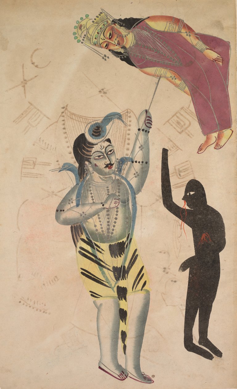 Shiva Sati'sinin Vücudunu Kaldırıyor by Unknown artist